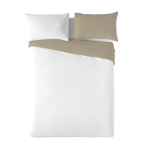 Nordic cover Naturals FUNDA NORDICA BICOLOR REVERSIBLE White Beige 140 x 200 cm Reversible