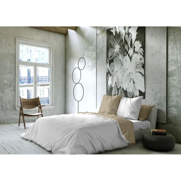 Ziemeļu pārvalks Naturals FUNDA NORDICA BICOLOR REVERSIBLE Balts Bēšs 140 x 200 cm Abpusējs