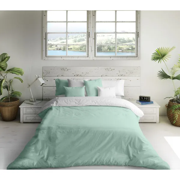 Ziemeļu pārvalks Naturals FUNDA NORDICA BICOLOR REVERSIBLE Balts Zaļš 200 x 200 cm Abpusējs