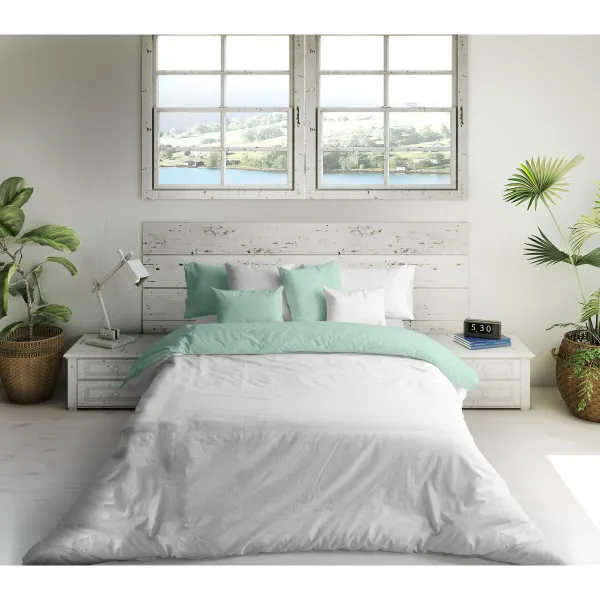 Ziemeļu pārvalks Naturals FUNDA NORDICA BICOLOR REVERSIBLE Balts Zaļš 200 x 200 cm Abpusējs