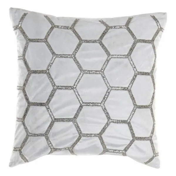 Padi DKD Home Decor Samet Geomeetriline (45 x 45 cm)