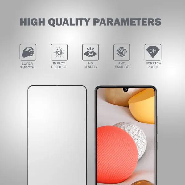 Crong 3D Armor Glass - 9H Full Glue Tempered Glass for the entire Samsung Galaxy A42 5G screen