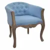 Банкетка DKD Home Decor Синий полиэстер Деревянный древесина каучукового дерева 58 x 56 x 69 cm
