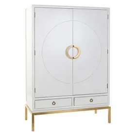 Spintelė DKD Home Decor Balta Auksinis Metalinis Tuopos 120 x 50 x 175 cm