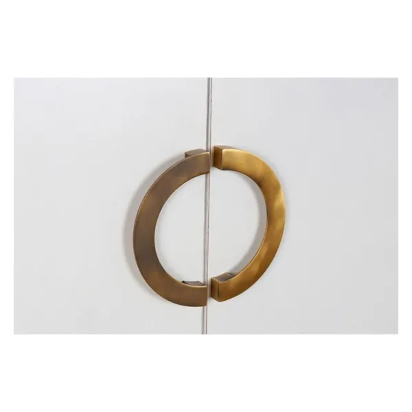 Шкаф DKD Home Decor Белый Позолоченный Металл Тополь 120 x 50 x 175 cm