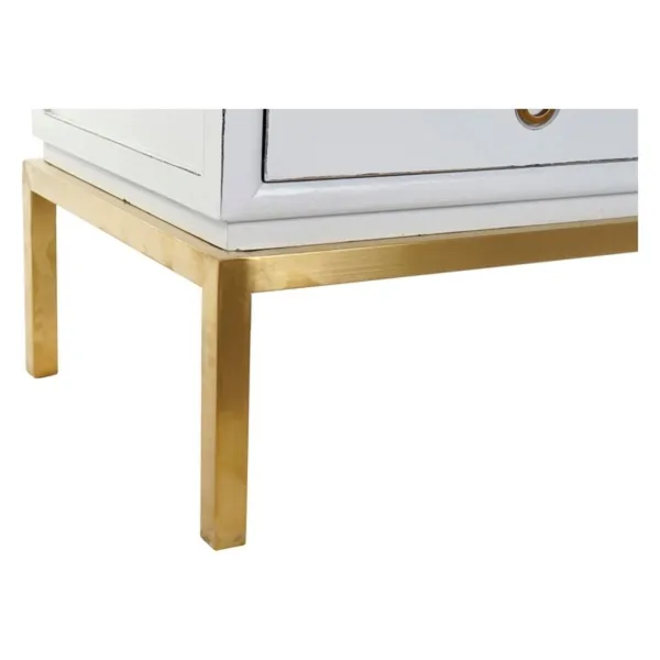 Kaappi DKD Home Decor Valkoinen Kullattu Metalli Poppeli 120 x 50 x 175 cm