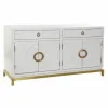Bufete DKD Home Decor Kamakura Balts Bronza Metāls Papele 150 x 50 x 80 cm (150 x 50 x 80 cm)