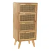 Chest of drawers DKD Home Decor Natural rubber Rattan (40 x 30 x 90 cm)