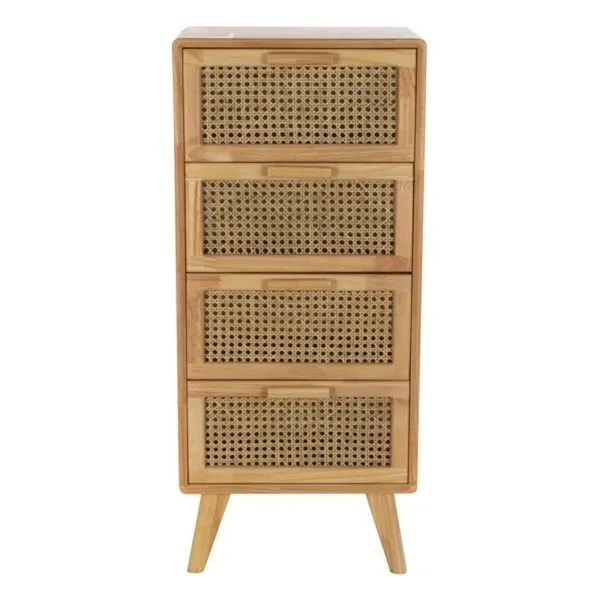 Komoda DKD Home Decor Natūralus kaučiukas Rotangas (40 x 30 x 90 cm)