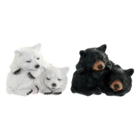 Dekoratīvās figūriņas DKD Home Decor Balts Melns 14,5 x 14,5 x 11 cm Sveķi (2 gb.)
