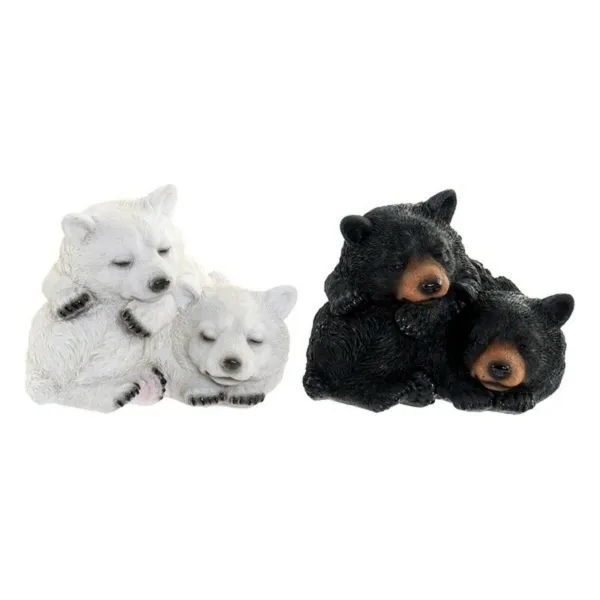 Декоративная фигура DKD Home Decor Белый Чёрный 14,5 x 14,5 x 11 cm Смола (2 штук)