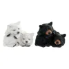 Decorative Figure DKD Home Decor White Black 14,5 x 14,5 x 11 cm Resin (2 Units)