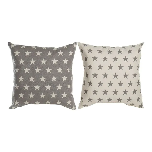Подушка DKD Home Decor Бежевый Коричневый 60 x 10 x 60 cm Звезды (2 штук)