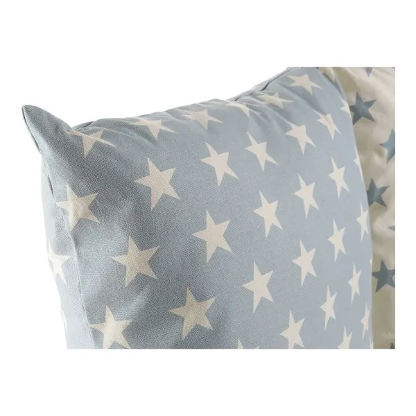 Pagalvėlė DKD Home Decor Mėlyna 60 x 10 x 60 cm Žvaigždės Balta (2 vnt.)