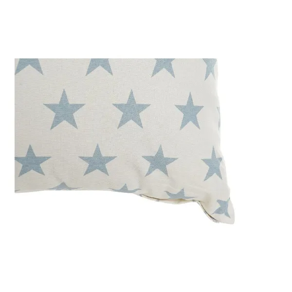 Pagalvėlė DKD Home Decor Mėlyna 60 x 10 x 60 cm Žvaigždės Balta (2 vnt.)