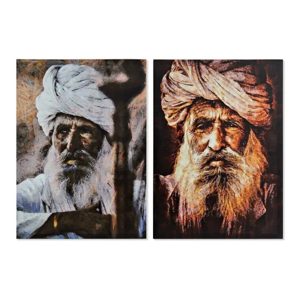 Canvas DKD Home Decor Canvas MDF Wood 50 x 1,8 x 70 cm
