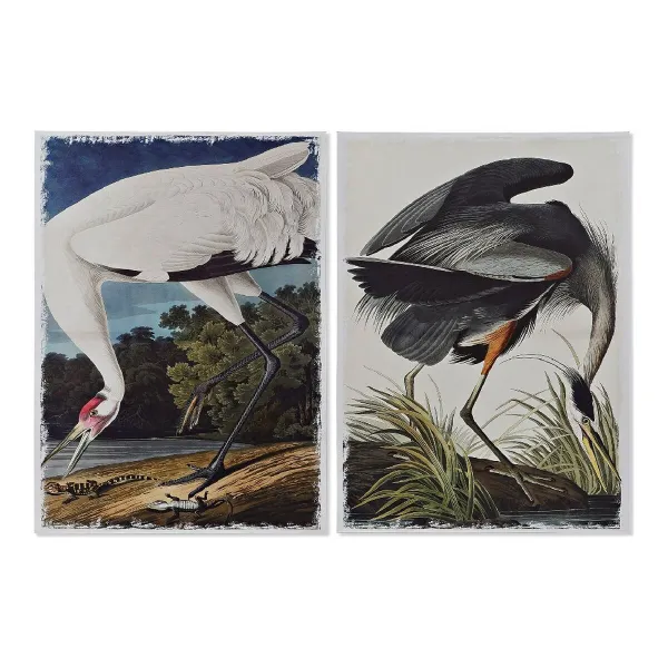 Canvas DKD Home Decor Heron Ciedra Canvas 50 x 1,8 x 70 cm