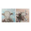 Drobė DKD Home Decor Caw Pušis Drobė 100 x 3,5 x 100 cm