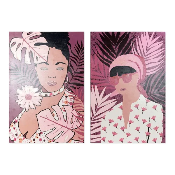 Canvas DKD Home Decor African Ciedra Canvas 80 x 3 x 120 cm