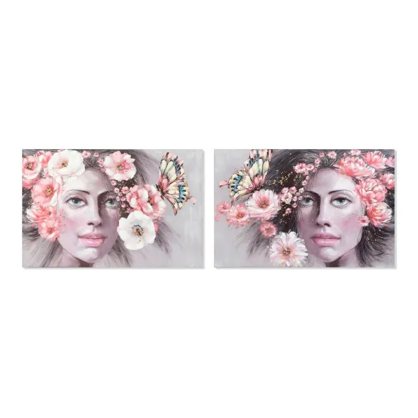 Полотно DKD Home Decor Girl Полотно Деревянный MDF 120 x 3 x 80 cm