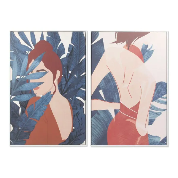 Canvas DKD Home Decor Woman polystyrene Canvas