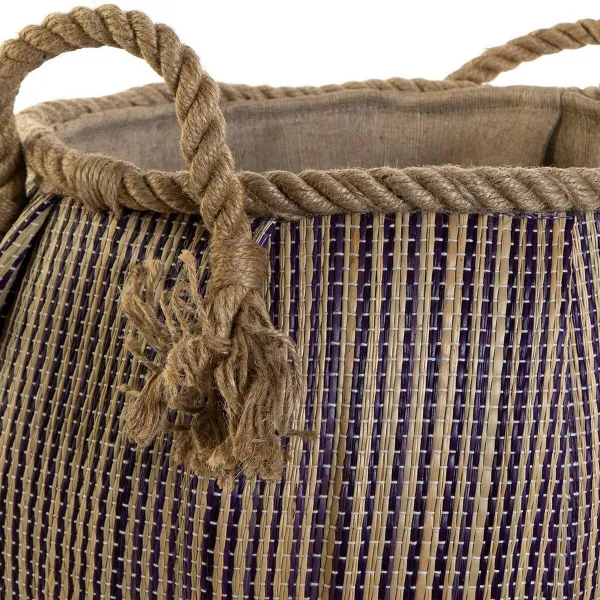 Multi-purpose basket DKD Home Decor Blue Red Natural Natural Fibre (2 Units)