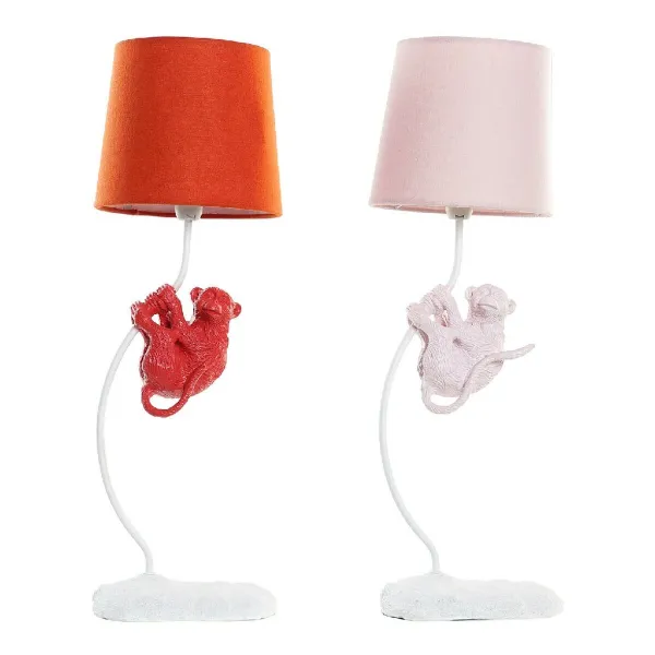 Stalinė lempa DKD Home Decor Poliesteris Derva 25W 220 V Beždžionė (2 pcs) (19 x 17 x 53 cm)