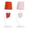 Galda lampa DKD Home Decor Poliesters Sveķi 25W 220 V Mērkaķis (2 pcs) (19 x 17 x 53 cm)