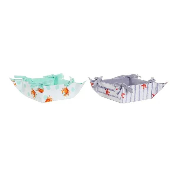 Multi-purpose basket DKD Home Decor Cotton 34 x 34 x 34 cm