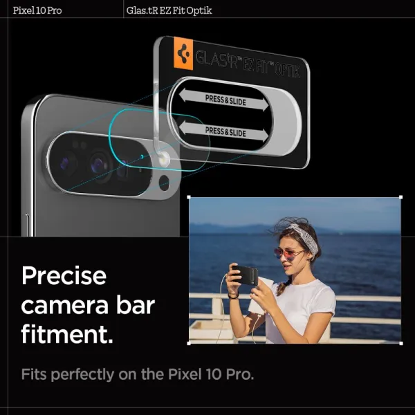 Spigen Optik GLAS.TR Camera Protector 2-Pack - Lens Protector for Google Pixel 10 Pro (Crystal Clear)