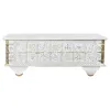Šoninis staliukas DKD Home Decor MB-182010 Balta Auksinis Metalinis Mango mediena 115 x 60 x 45 cm