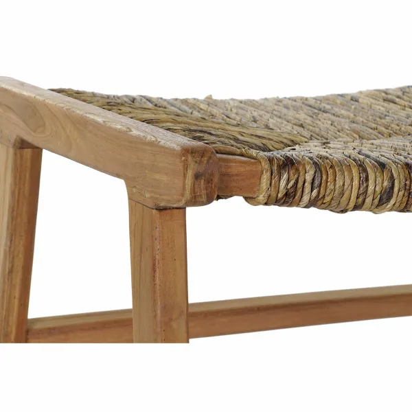 Taburetė DKD Home Decor   65 x 47 x 40 cm Natūralus Tikmedis Plastmasinis Šviesiai rudas