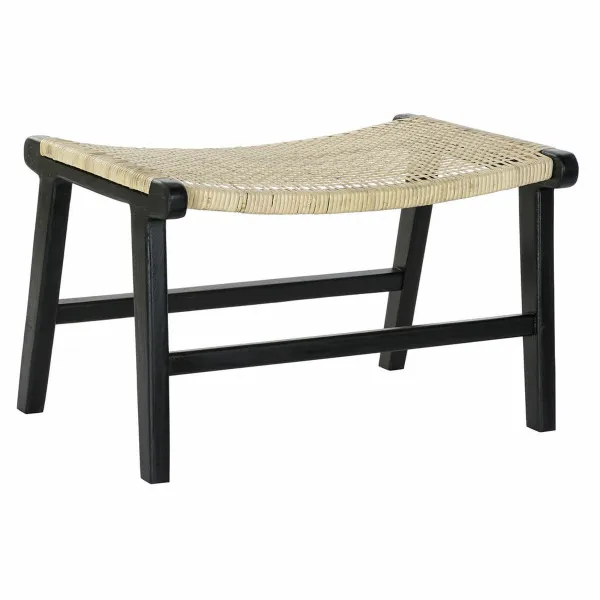 Taburete DKD Home Decor 8424001823192 65 x 47 x 40 cm Dabisks Tīkkoks Melns