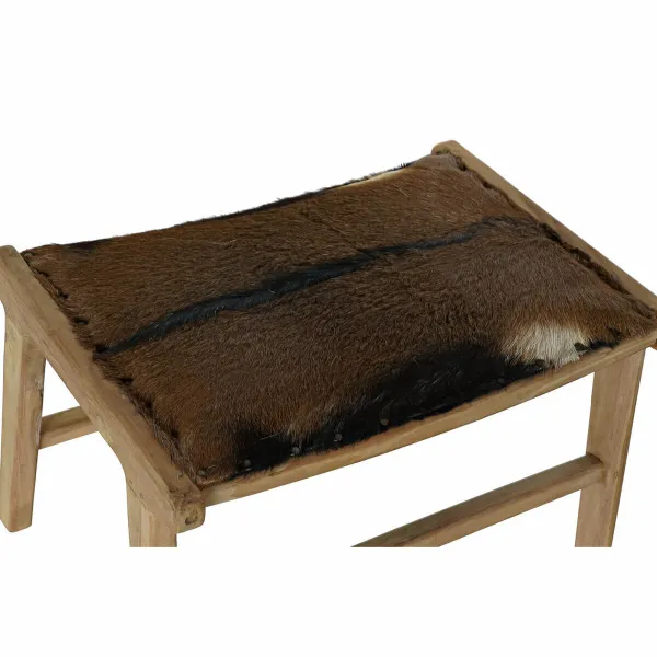 Taburetė DKD Home Decor 8424001823215 Ruda Spalvotas Natūralus Tikmedis 65 x 47 x 42 cm