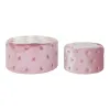 Footrest DKD Home Decor Pink Velvet MDF Wood Glam (2 pcs)