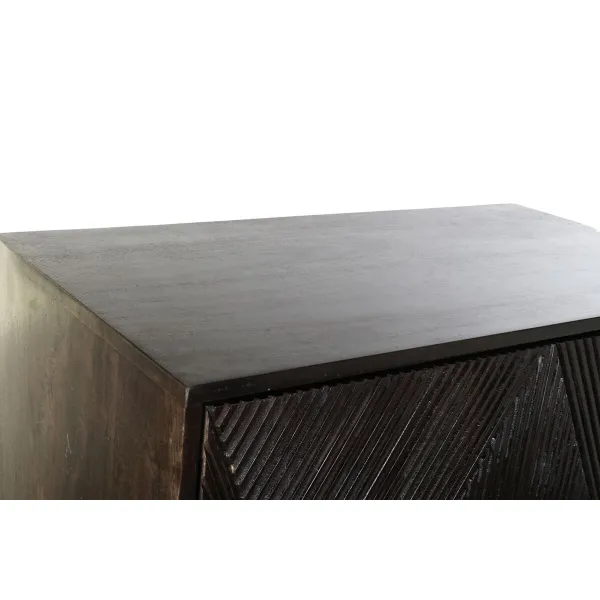 Sivupöytä DKD Home Decor Musta Tummanruskea Metalli Mangopuu 84 x 43 x 153,5 cm