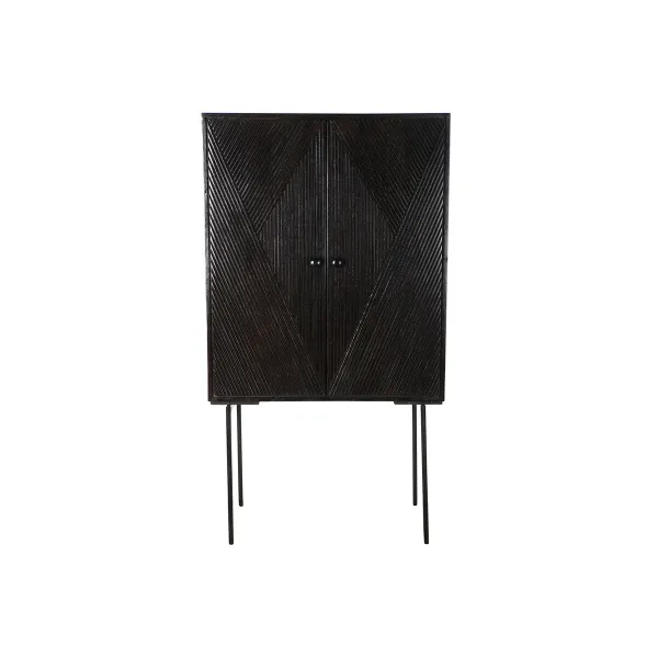 Устройство DKD Home Decor Чёрный Темно-коричневый Металл Древесина манго 84 x 43 x 153,5 cm