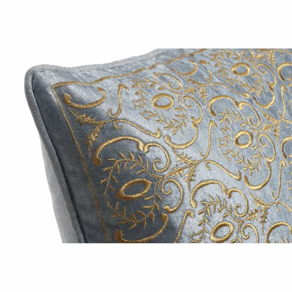 Подушка DKD Home Decor 8424001850389 Синий Позолоченный 45 x 10 x 45 cm