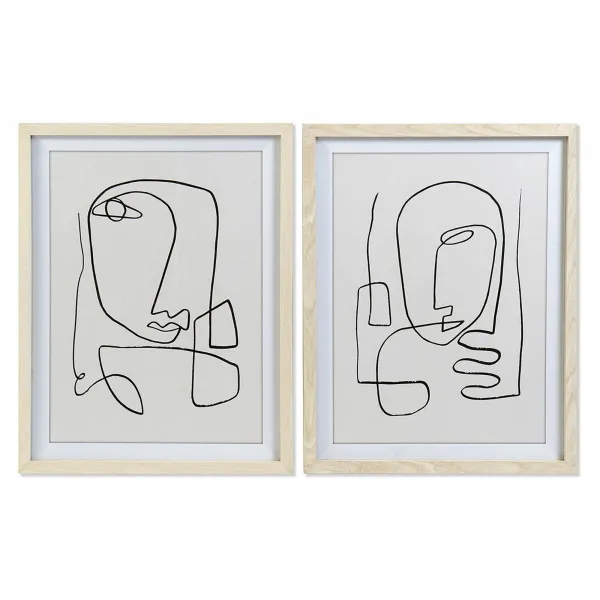 Paveikslas DKD Home Decor Stiklas Eglė Medžio MDF 55 x 2 x 70 cm