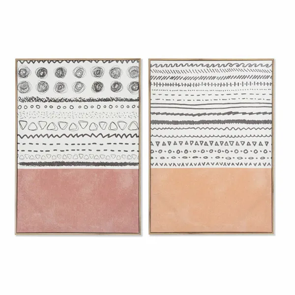 Canvas DKD Home Decor Canvas MDF Wood 50 x 3 x 70 cm