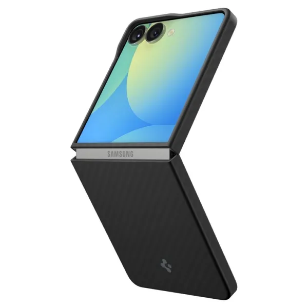 Spigen Airskin Aramid - Case for Samsung Galaxy Z Flip 7 (Black)
