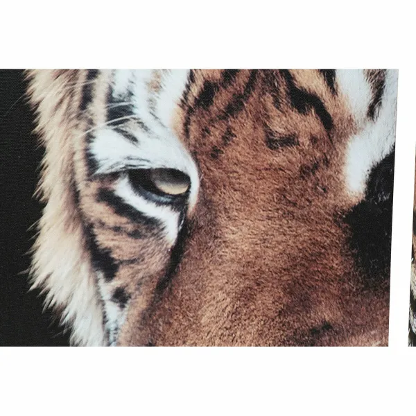 Canvas DKD Home Decor Pinewood Canvas 150 x 2 x 80 cm Tiger