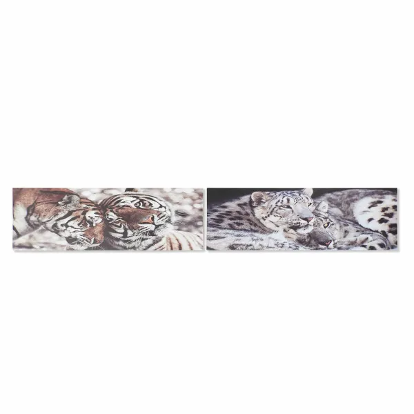 Canvas DKD Home Decor Pinewood Canvas 135 x 2,5 x 45 cm