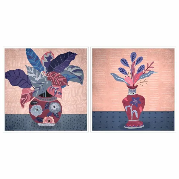 Canvas DKD Home Decor polystyrene Canvas 83 x 4,5 x 83 cm (2 Pieces)