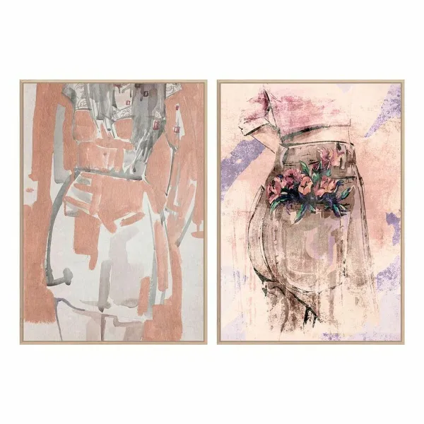 Canvas DKD Home Decor polystyrene Canvas Lady
