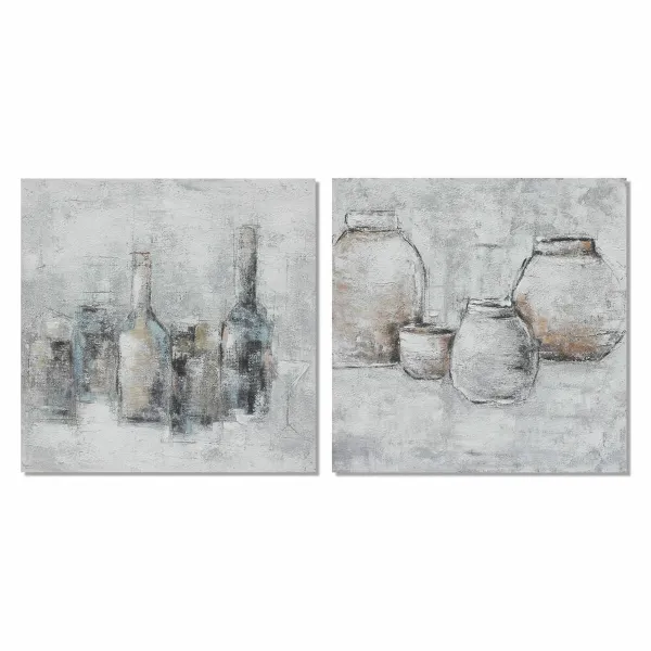 Drobė DKD Home Decor Pušis Drobė 100 x 2,8 x 100 cm