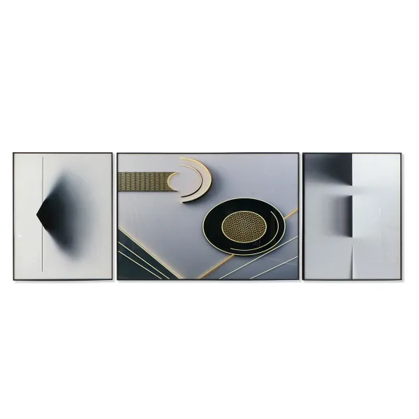 Set of 3 pictures DKD Home Decor Aluminium MDF Wood 240 x 3 x 80 cm (3 Pieces)