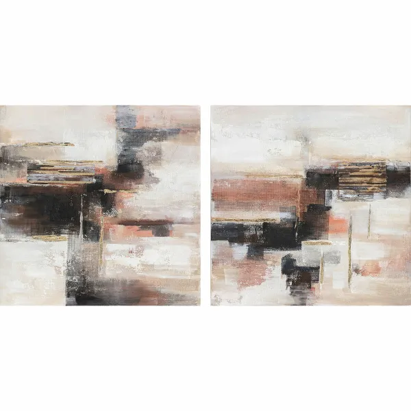 Canvas DKD Home Decor Ciedra Canvas 90 x 2,4 x 90 cm
