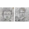 Canvas DKD Home Decor Pinewood Canvas 100 x 2,4 x 100 cm