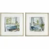 Paveikslas DKD Home Decor Stiklas Medžio MDF 32 x 2,5 x 32 cm 32 x 2,3 x 32 cm